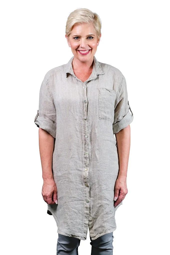 Naya Linen Boyfriend Shirt (BQ120)