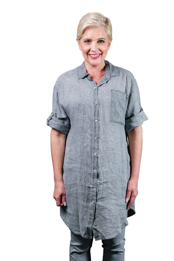 Naya Linen Boyfriend Shirt (BQ120)