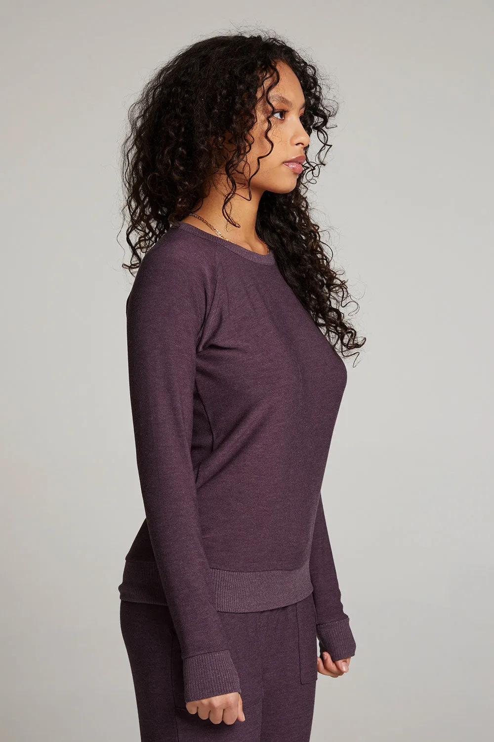 Plum Perfect Long Sleeve Raglan Pullover