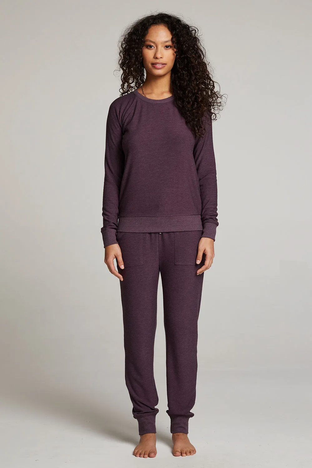 Plum Perfect Long Sleeve Raglan Pullover