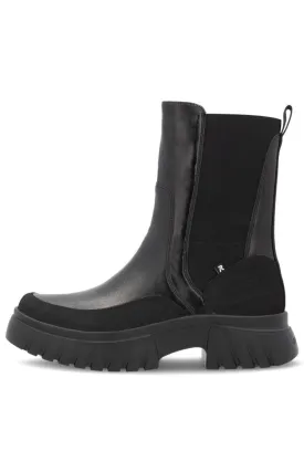 Rieker Faux Leather Chelsea Boot in Black