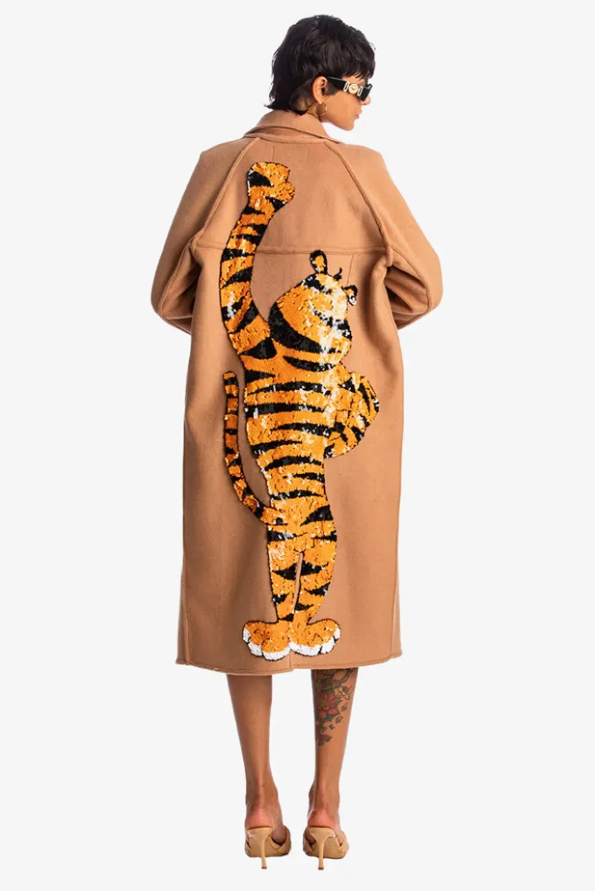 Tiger Wool Long Coat