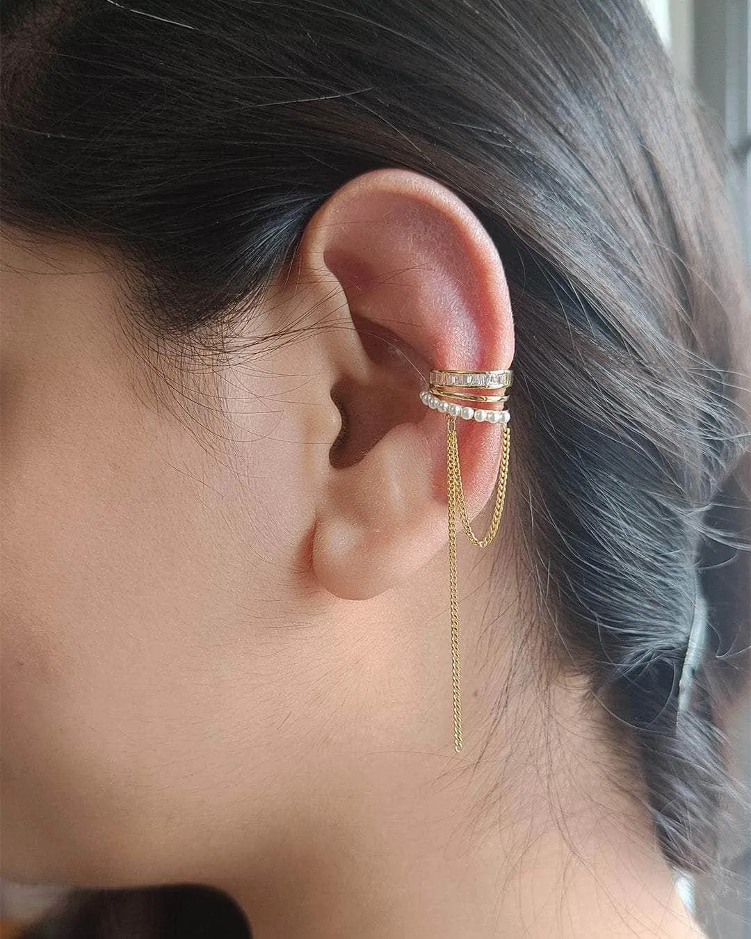 Trendy Long Chain Earcuff