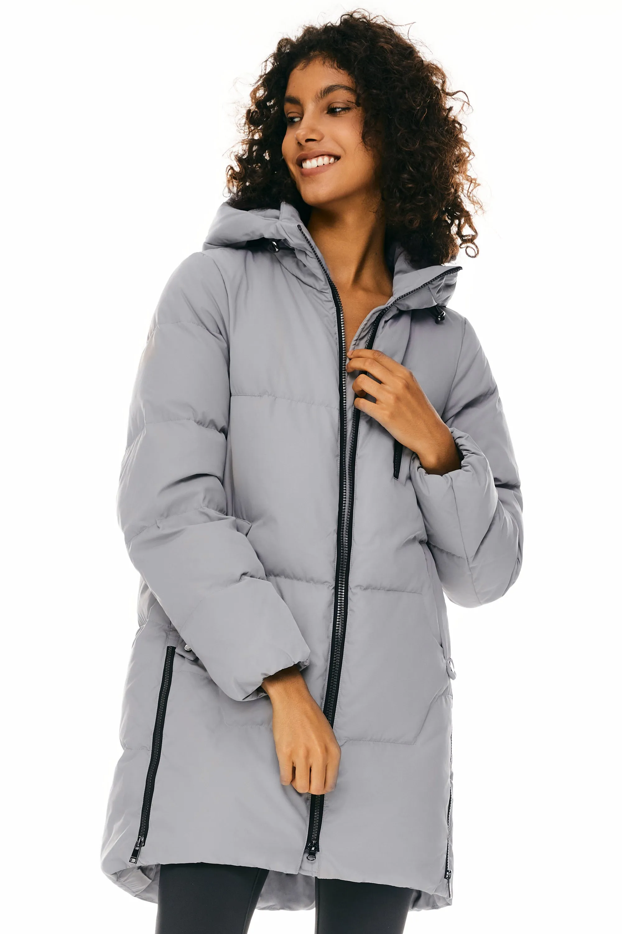 Two-Way Zipper Hooded Puffer Jacket