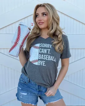 V-Neck SORRY. CAN’T. BASEBALL. Comfy Basic Tee