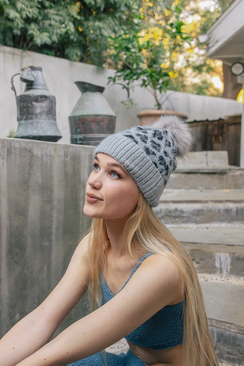 Wild Leopard Knit Beanie