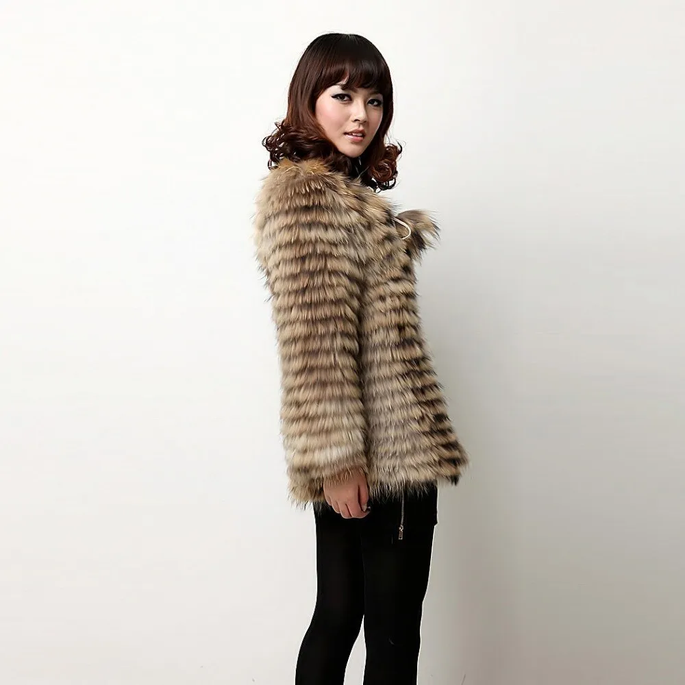 Winter coats for women Raccoon  Fur coat 13060