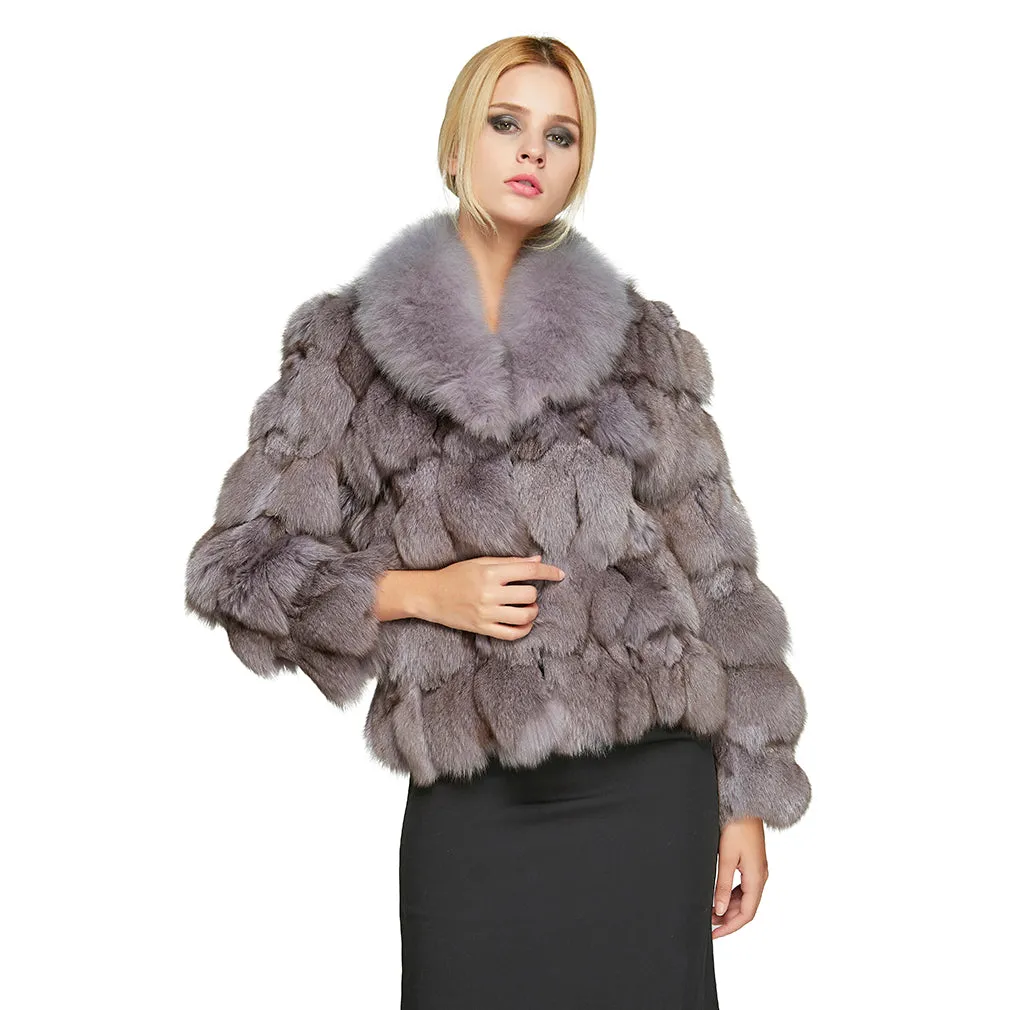 Womens Coat Genuine Fox Fur Coat Thick Warm Fur Jacket Winter Coat Fur Story FS010220