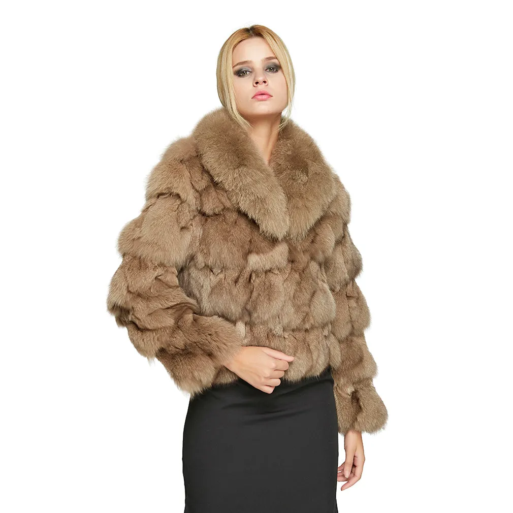 Womens Coat Genuine Fox Fur Coat Thick Warm Fur Jacket Winter Coat Fur Story FS010220