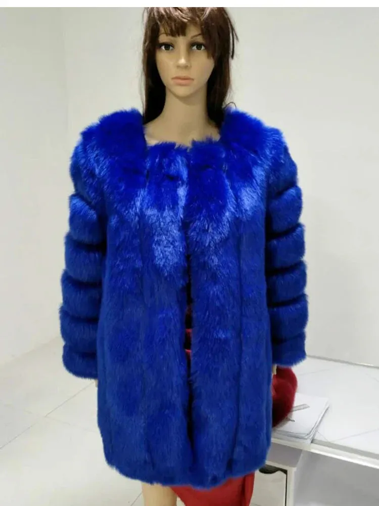 Women's Cozy Luxury Faux Fur Coat – Warm & Stylish