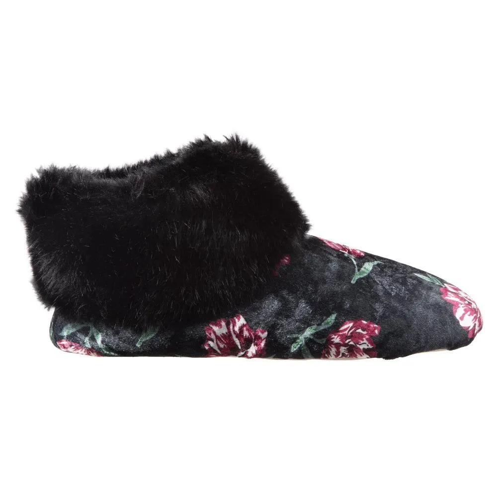 Women’s Stretch Velour Sabrine Bootie Slippers