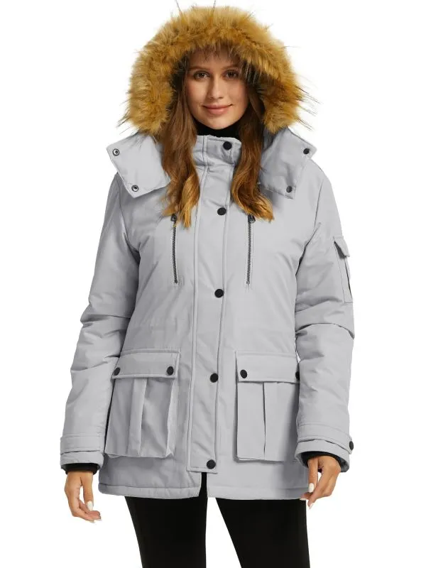 Women's Warm Winter Parka Coat With Hood