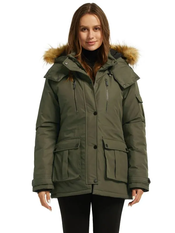 Women's Warm Winter Parka Coat With Hood