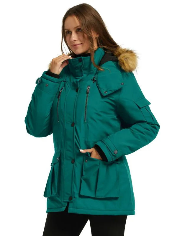 Women's Warm Winter Parka Coat With Hood